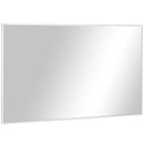 Specchio da Bagno con Cornice 104x60 cm in Truciolato e Vetro Bianco e Argento