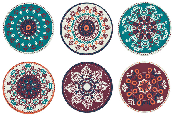 online Set mit 6 runden Platztellern Villa d'Este Home Tivoli Shiraz