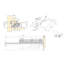 Guide a Scomparsa Slippe per Cassetti ad Estrazione Totale P240 Zincato Bianco Acciaio Emuca