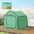 Serra a Casetta Pieghevole 150x148x148 cm con Ingresso a Cerniera Verde   