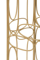 Porta Telefono Bubbles Coppia 35x35x90-30x30x80 cm in Ferro e Specchio Oro e Argento