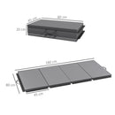Tappetino da Ginnastica Pieghevole Materassino Fitness Antiscivolo 180x80x5H cm in Schiuma EPE Grigio      
