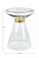 Tavolino Azmin in Vetro Clear D36 Rotondo in Vetro