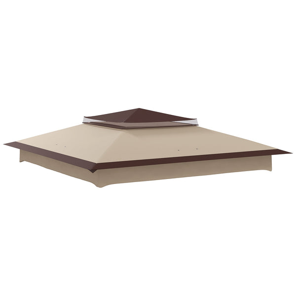 Tetto per Gazebo Pop Up da 3.25x3.25 m a 2 Livelli con Protezione UV 30+ Beige prezzo