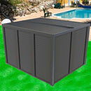 Pergola da Giardino 3,6x3 m in Alluminio con Doghe Orientabili su Tetto e 2 Pareti Grigio Antracite 