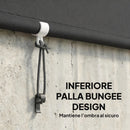 Tenda a Rullo Avvolgibile 240x160 cm in Poliestere Anti-UV con Catenella Grigio Scuro      