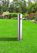 Fontana Lavapiedi da Giardino con Rubinetto Temporizzato Arkema Jolly Bianco Crema