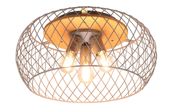 prezzo Plafoniera da Interno Attacco E27 in Metallo Nichel Satinato