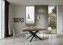 Tavolo Allungabile 180-440x90x77 cm Volantis Premium Tortora Telaio Antracite 