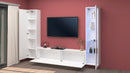 Parete Attrezzata Soggiorno 260x30x180 cm Maruska n°13 Bianco Lucido
