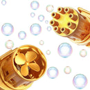Pistola Bolle di Sapone Automatica Ba Batterie Bubble Gun Oro