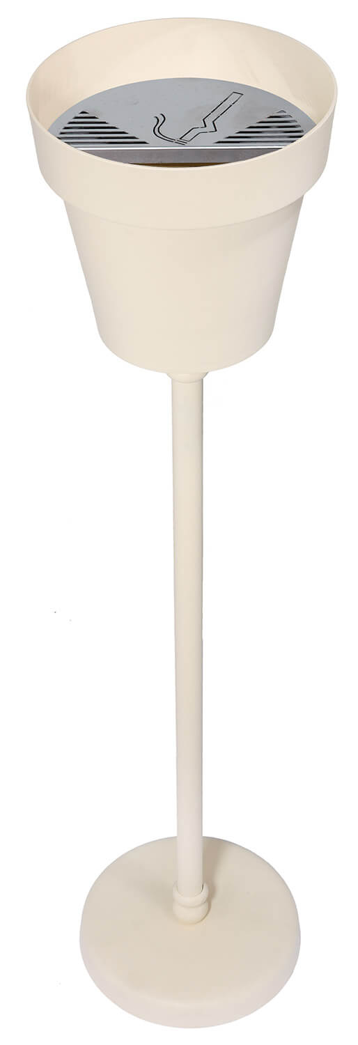 sconto Zigarettenlöscher Outdoor-Aschenbecher aus Eisen Belfer Ashtray 42/SPS Ivory