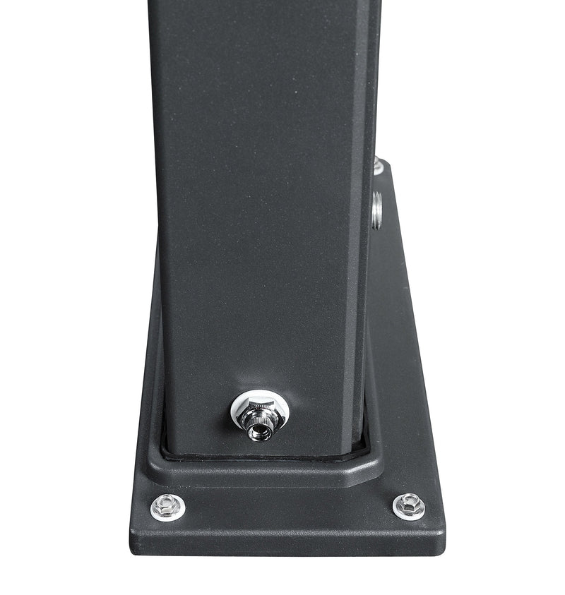 Doccia Solare Ibrida da Giardino 40L Miscelatore e Doccetta Lavapiedi Antracite/Inox