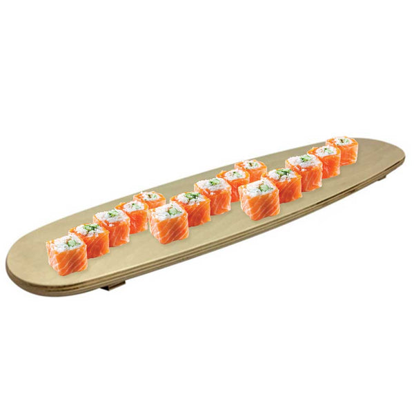 online Tagliere Ovale 52x14cm in Legno Multistrato Con Piedini Sushi Salumi Formaggi