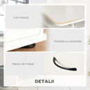 Scrivania da Ufficio con Ripiano 120x55x85 cm in Truciolato Bianca