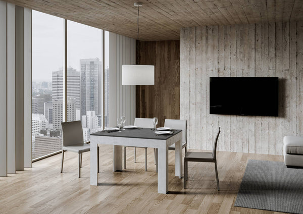 sconto Tavolo Allungabile 120-180x90x77 cm Bibi Mix Antracite Spatolato