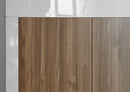Mobile Vetrina 2 Ante 110x42x191 cm in Legno TFT Lipari Bianco e Noce