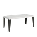  Tavolo Allungabile 200-460x90x77 cm Flame Bianco Frassino Telaio Antracite