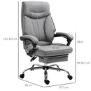 Sedia Poltrona Presidenziale da Ufficio 67,5x66x115-125 cm in Tessuto Grigio