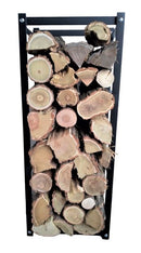 Portalegna per Camino da Interno o Esterno 40x25x149 cm in Acciaio King Nero