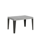  Tavolo Allungabile 140-400x90x77 cm Flame Cemento Telaio Antracite