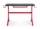 Scrivania Gaming 118x65x76 cm Gaming in MDF Rosso-Nero
