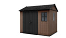 Casetta Box da Giardino 230x287x246 cm Newton Plus 759/975 Doppia Opzione Montaggio in Resina Evotech+ Nero      