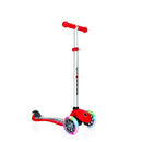Monopattino a 3 Ruote a LED 3 Altezze Max 50Kg Globber PRIMO Fantasy Lights Up Racing Rosso