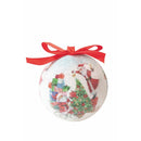Set 14 Palle di Natale Ø7,5 cm in Polyfoam con Box Babbo Natale in Bicicletta