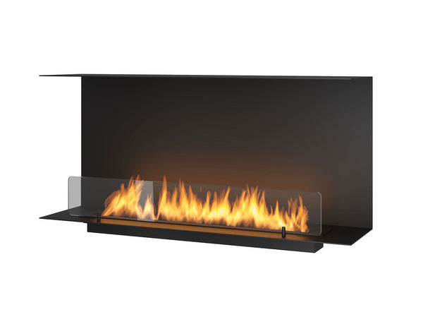 Bioethanol-Einbaukamin 100 x 45 cm mit Glasinnenseite C 1000 V1 Schwarz sconto