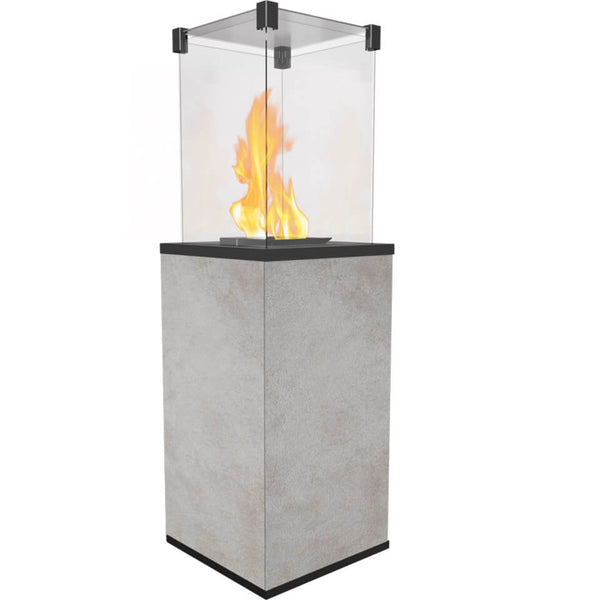 acquista Outdoor Gasherd cm 136,6x44,2x44,2 Flig Gastonia Mini Oxidgrau mit Glas