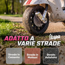 Moto Elettrica per Bambini Licenza Vespa Batteria Ricaricabile 6V Rotelle e Luci Bianco      
