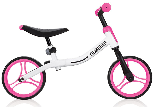 sconto Pädagogisches Fahrrad für Kinder 10" ohne Pedale Globber Go Bike Weiß und Rosa