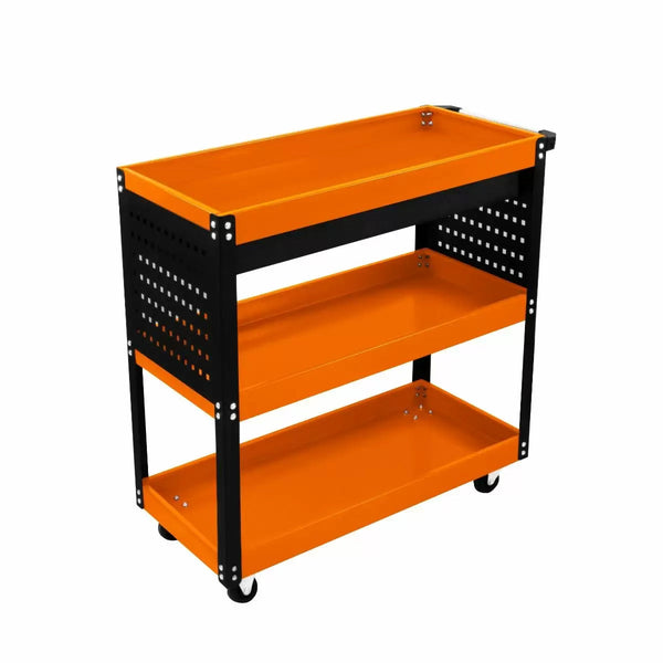 online Carrello Portautensili per Officine 3 Ripiani 81,4x79x36,4 cm in Acciaio Arancione