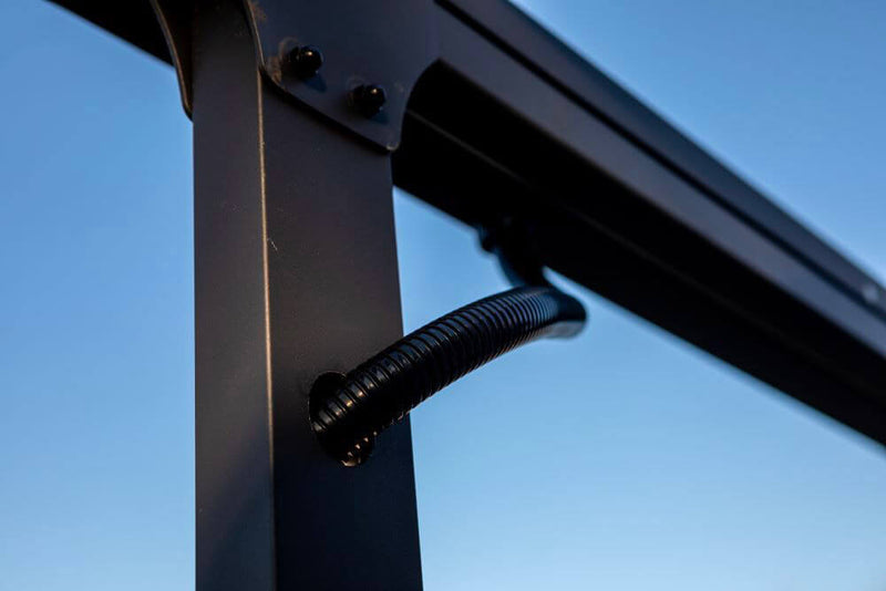 Tettoia 3x4 m in Alluminio Bianco con Tetto a Pannelli Rimovibili Grigio