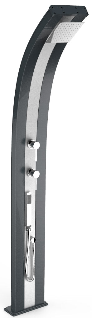 Doccia da Esterno Giardino Miscelatore e Doccetta Mobile Arkema Dada Fascia Inox Grigio Antracite acquista