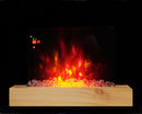 Camino Elettrico da Parete Effetto Fiamma 2000W CheminArte Fire Wood Nero