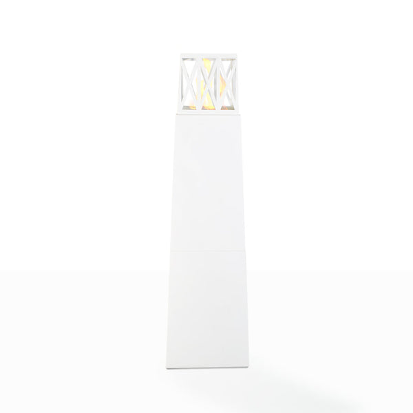 prezzo Camino a Bioetanolo da Pavimento 40x40x145 cm per Esterno Vulcano Bianco