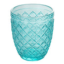 Set 6 Bicchieri Acqua Castle Ocean in Vetro VdE Tivoli 1996 Blu