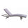 Honolulu Garden Sonnenliege mit Kissen 67 x 206 x 32 h cm in Grey Wicker