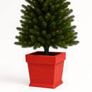 Base Albero di Natale a Vaso 30x30x35 cm con Attacco Universale Rosso      
