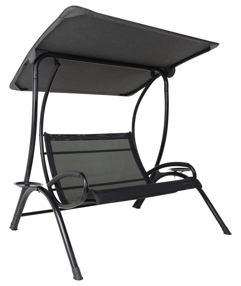 Dondolo da Giardino 2 Posti in Ferro Taddei Sirio Grigio Scuro