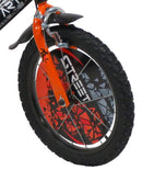 Bicicletta per Bambino 16" 2 Freni  Street Art Nero/Arancione
