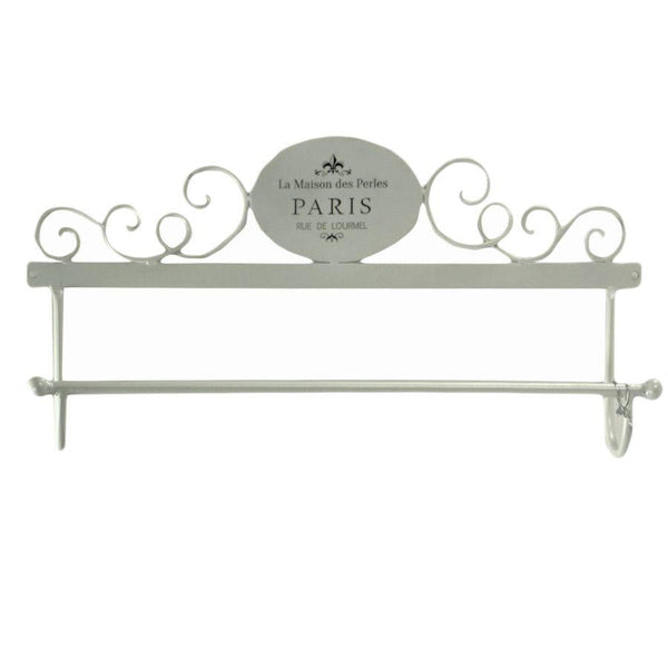 prezzo Portasciugamani da Parete 48x8xh24,50 cm in Metallo Paris Bianco