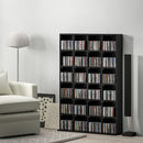 Mobile Porta CD 89x20x130.5 cm con Ripiani Regolabili per 456 CD o 336 DVD 24 Scomparti Nero      