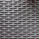 Set Salotto da Giardino Divano 2 Poltrone e Tavolino con Cuscini in Plastica Antracite
