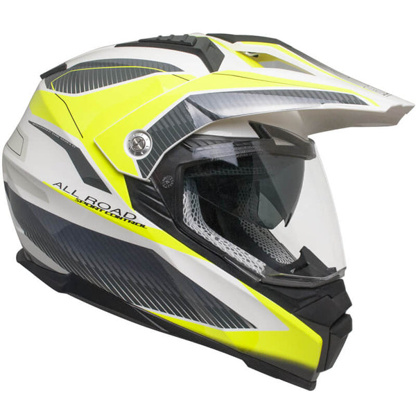 sconto Integralhelm für Moto Cross mit Peak CGM Forward 606G Gelb Fluo Verschiedene Größen
