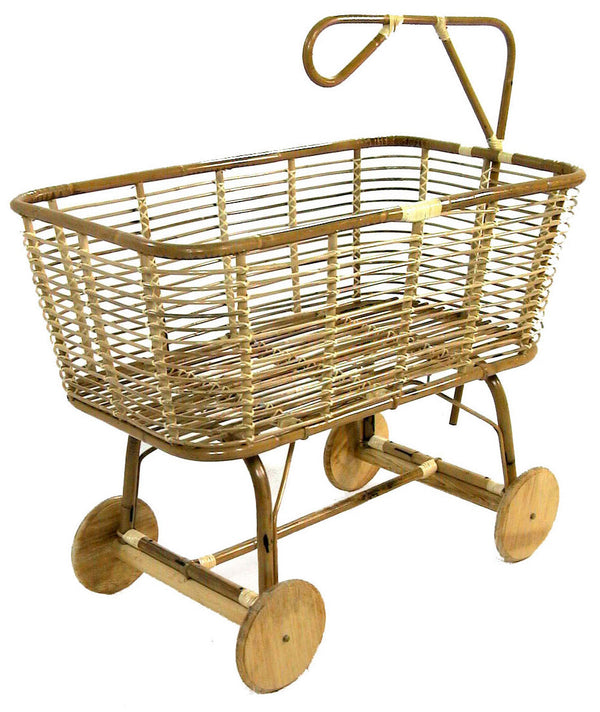 acquista Wiege für Kinder in Rattan-Holzrädern Adami Norma