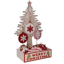 Albero espositore legno naturale c/24 decorazioni sfera cm 24x14xh42