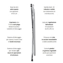 Asse da Stiro Kolossal Profi 125x48 cm con Portabiancheria e Rivestimento a 3 Strati con Area Ignifuga